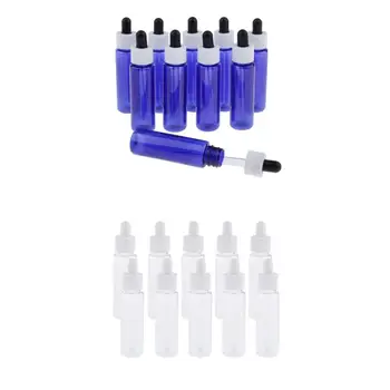 

20 Pcs Travel Plastic Cosmetic Makeup Refillable Empty Dropper Pipette Essential Oils Bottles Containers 30ml
