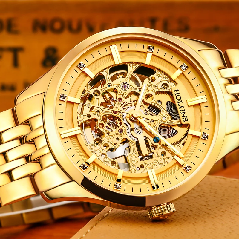 Мужские наручные часы скелетоны Relojes Hombre 2019 автоматические Роскошные мужские в