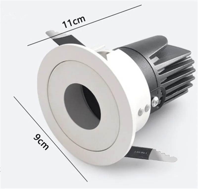 Новый светодиодный светильники 10 W утопленный Круглый светодиодный потолочный светильник белый Корпус УДАРА светодиодный свет вниз