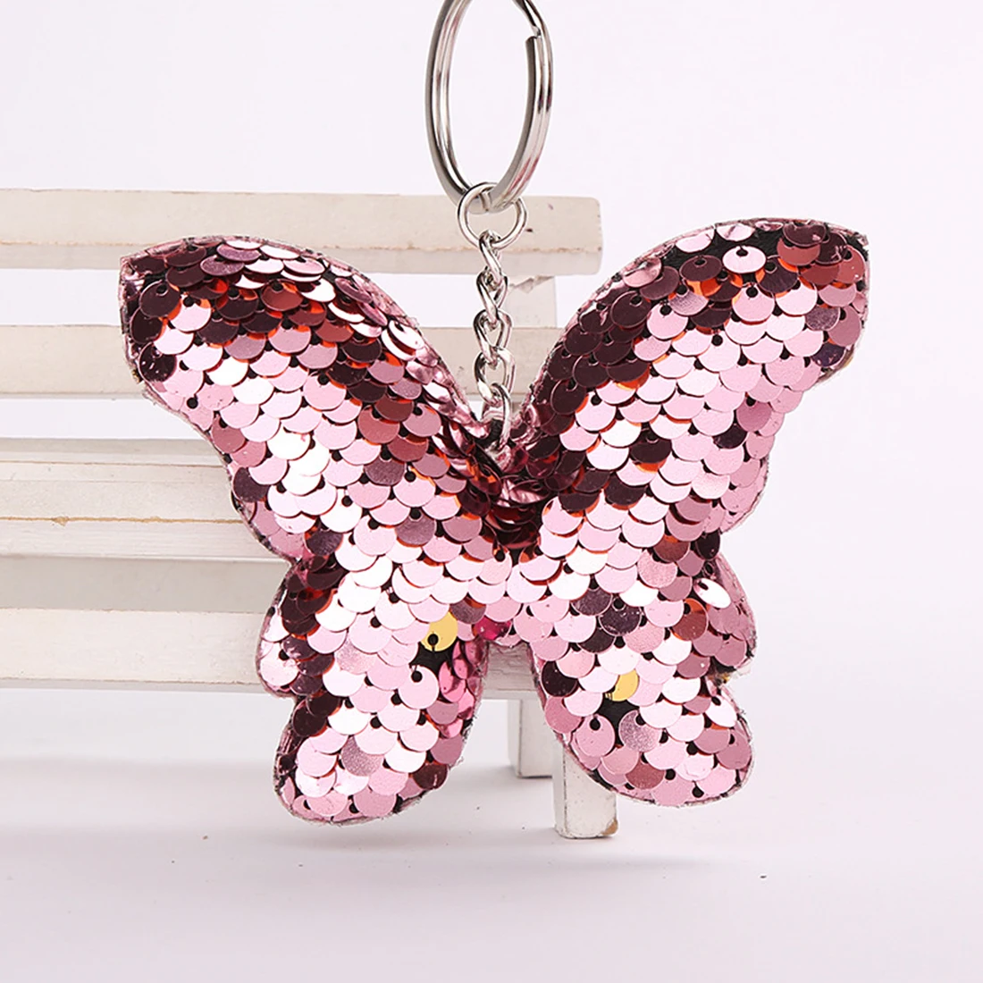 Creative butterfly shape sequin keychain Beautiful Butterfly Keychain