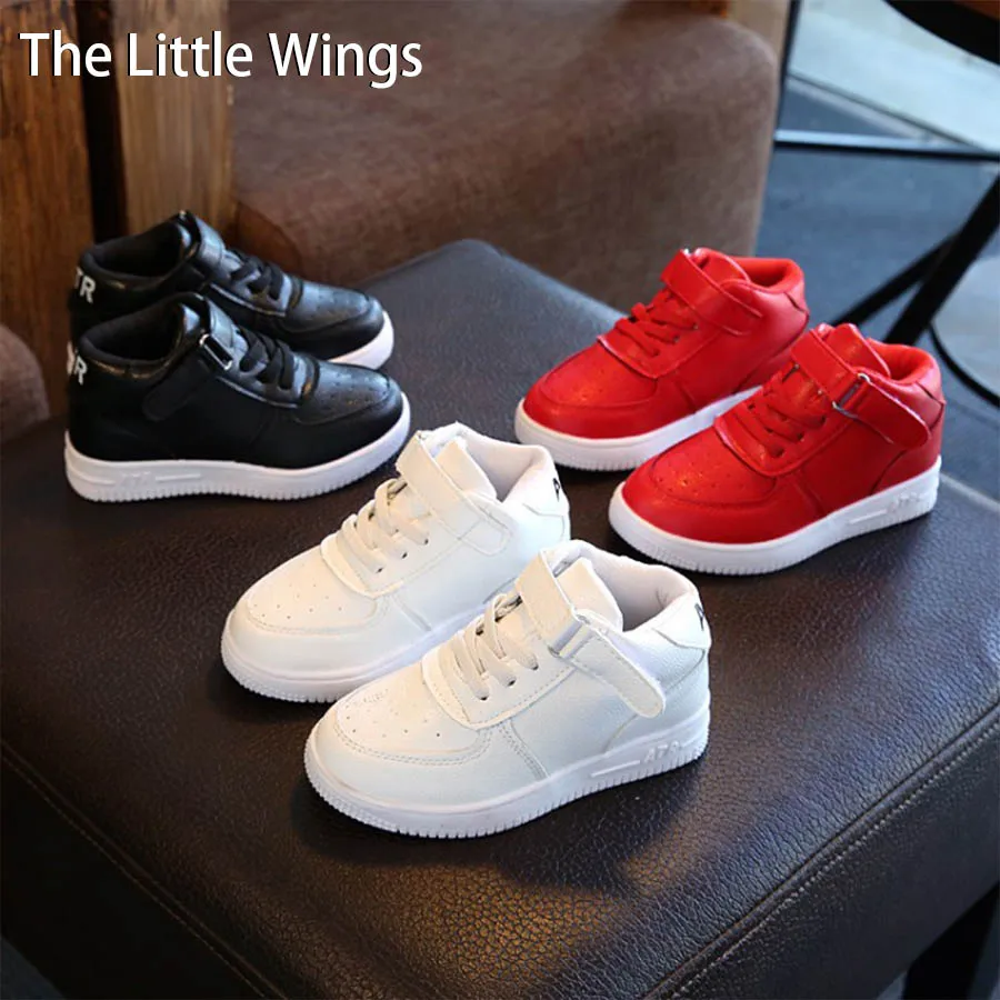 

2017 spring new Fashion girls boys shoes leather elastic Korean version of the British style casual dress Flat school shoes