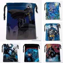 Пользовательские Супермен Бэтмен Drawstring Сумки Путешествия хранения мини мешок плавать Пешие прогулки игрушка мешок размер 18x22 см#0412-04-23