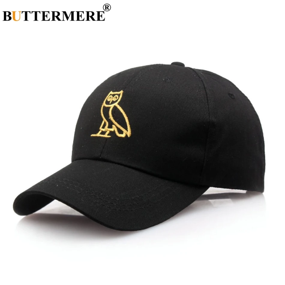 

BUTTERMERE Black Baseball Hat Men Cotton Owl Embroidery Dad Hats Women Animal Adjustable Vintage Spring Summer Hats And Caps