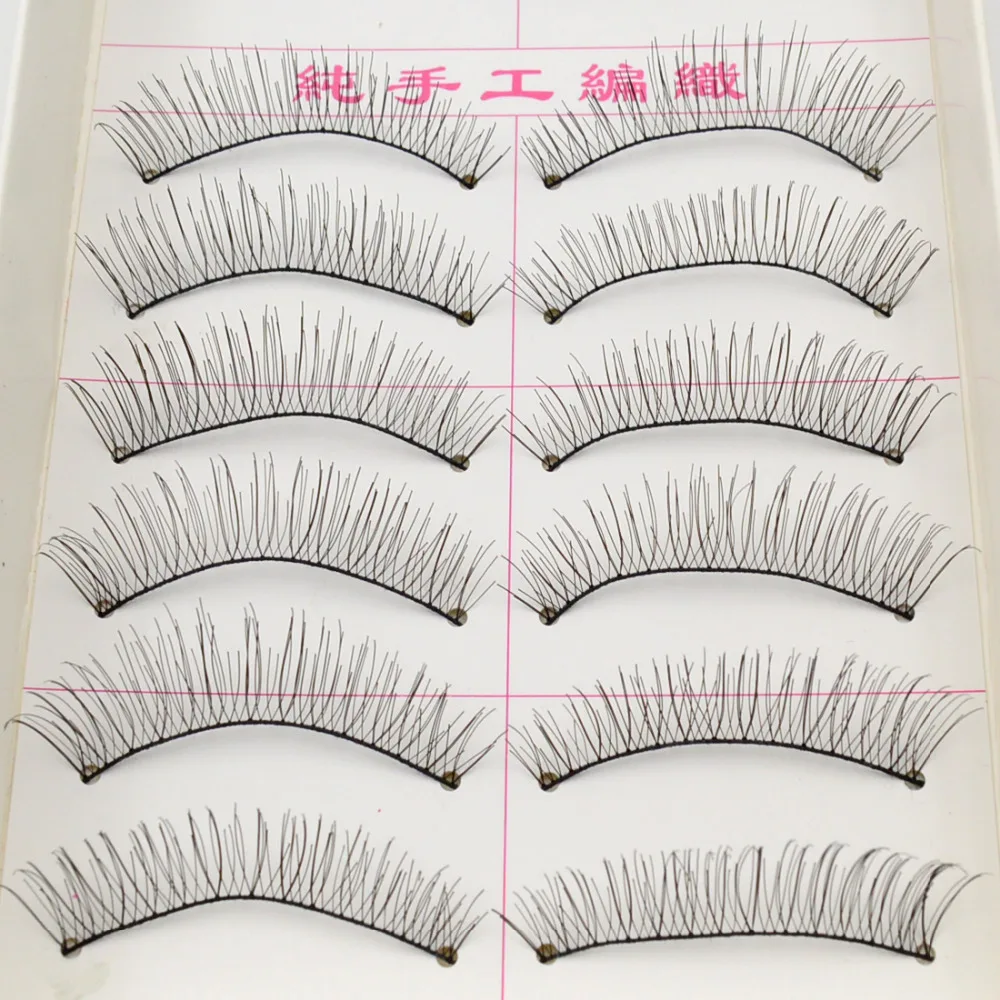 

10 Pairs Makeup Handmade Natural False Eyelashes Soft Eye Lash Cosmetic