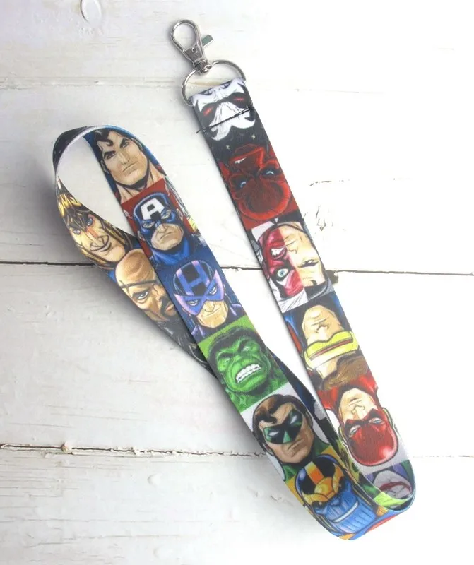 Marvel HULK Ironman Spiderman Neck Strap Lanyard Badge ID Phone Holders Keychain
