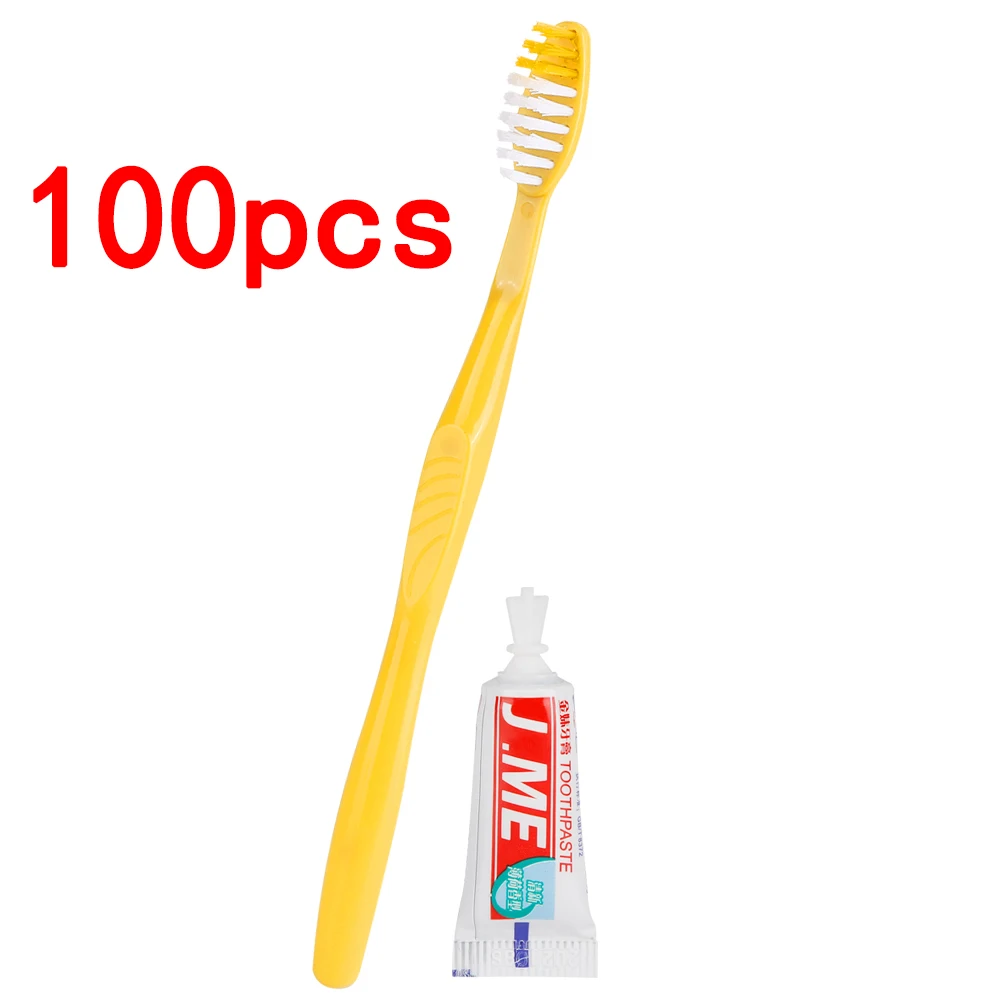 

100/50 sets Hotel Disposable Toothbrush With Toothpaste Teeth Clean Tool portable toothbrush kit for Camping travel cleaning