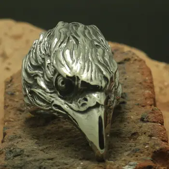 

Men Boy 316L Stainless Steel Cool Punk Gothic Biker Eagle Head Newest Ring