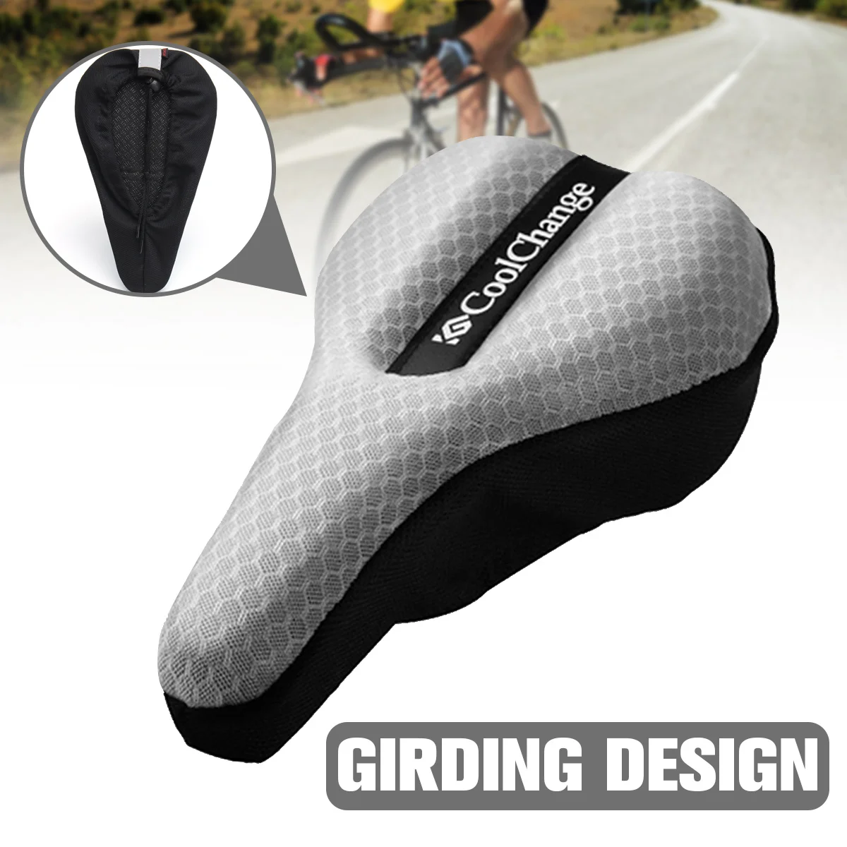 Girding Design Велосипедное седло, велосипедное седло, чехол для велосипедного сиденья, удобное мягкое сиденье с подушкой, чехол для велосипедной части - Цвет: Girding Design