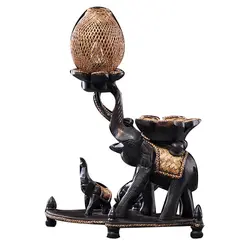 Твердый деревянный слон настольная лампа спальня тумбочка индивидуальный подарок творческая гостиная прикроватная лампа