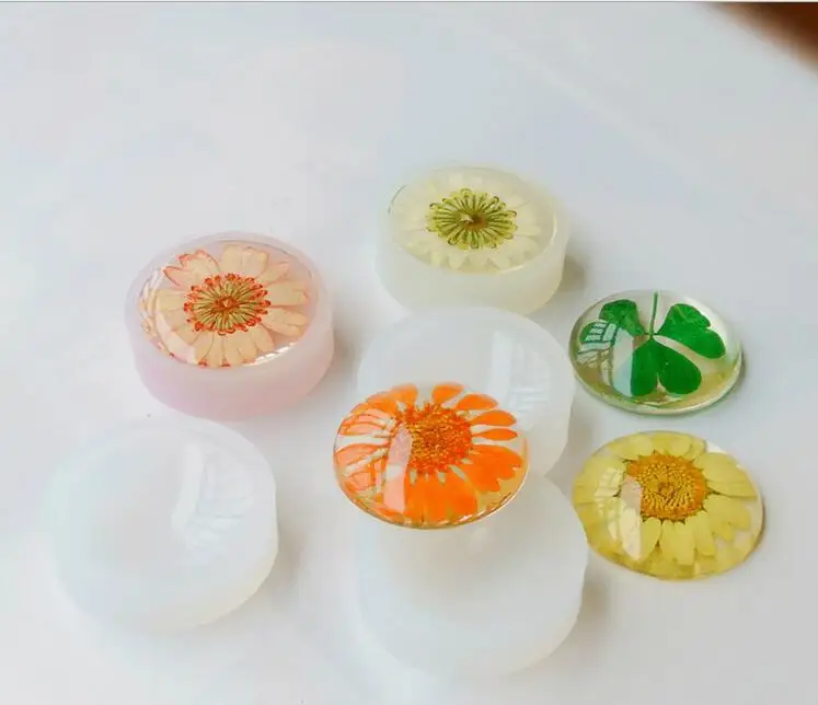 

1 piece DIY 25mm Round Charm epoxy resin molds Transparent Clear Silicone Pendant Mould Handmade Jewelry Tools