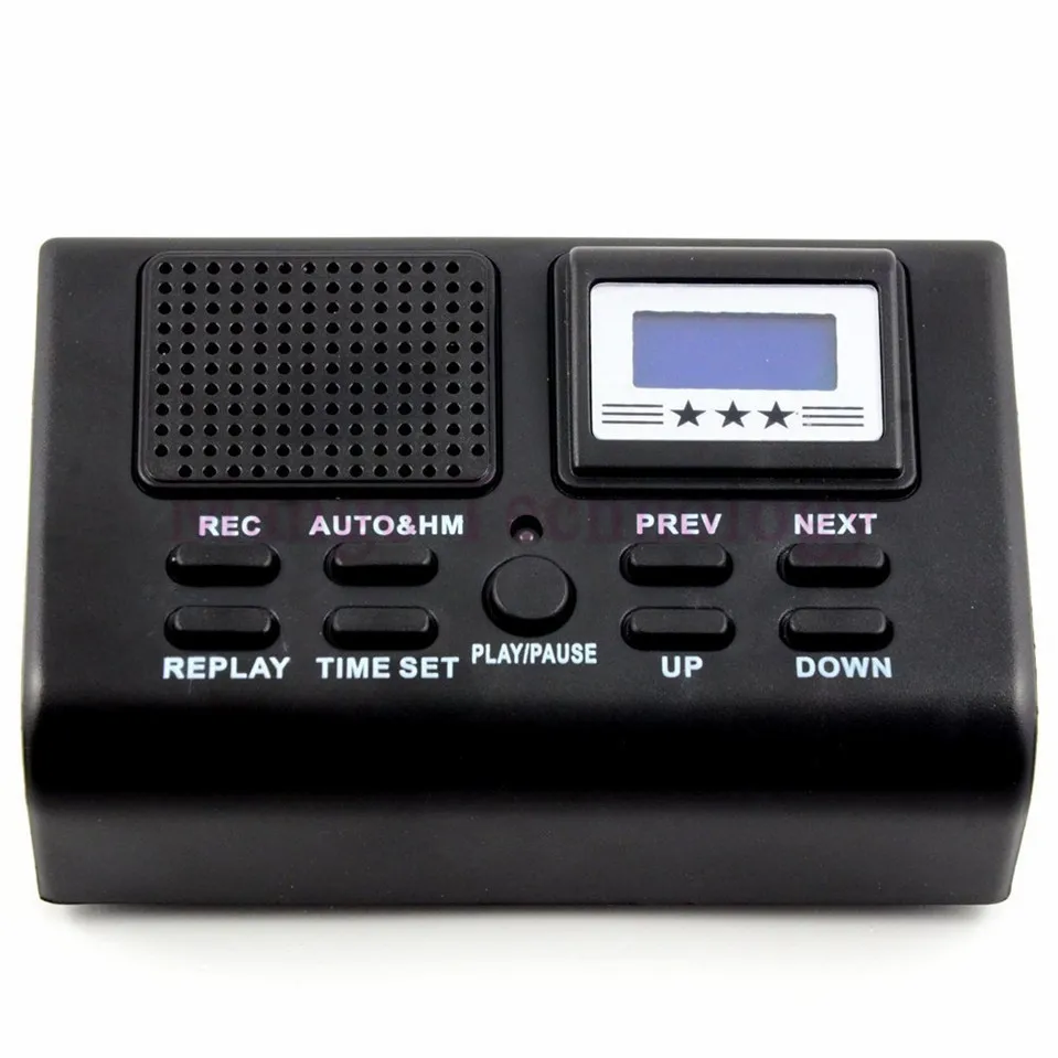 

2019 High Quality Telephone Telephone Logger/Telephone Voice Monitor Blue LCD display With Clock function Digital Voice Recorder