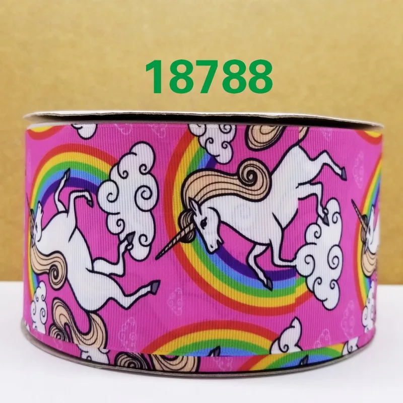50 двор мультфильм печатных Grosgrain ленты 18837 - Цвет: 18788