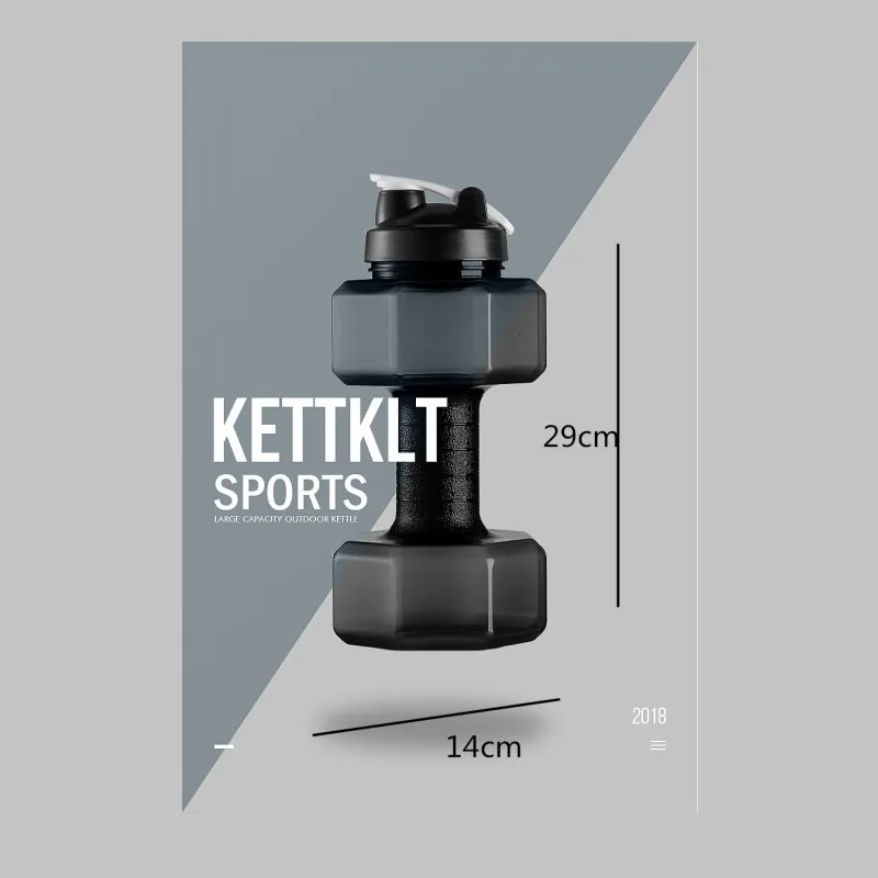 2.2 Liters Natural hiking Dumbbell Sport Bottle Portable Water Bottle men's Plastic Large Water Cup Fitness Cup Large Capacity 2.2 Liters Natural hiking Dumbbell Sport Bottle Portable Water Bottle men's Plastic Large Water Cup Fitness Cup Large Capacity