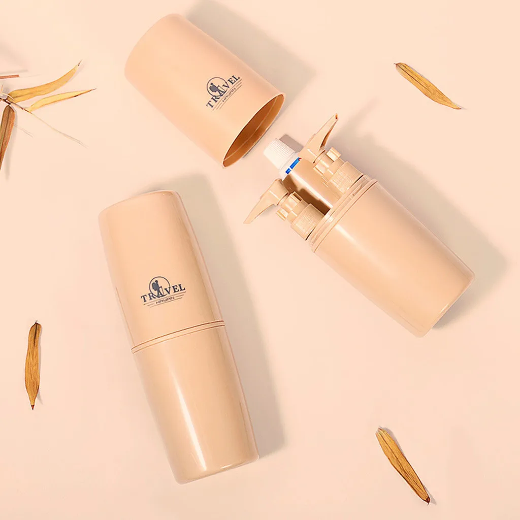 

Portable Travel Toothpaste Toothbrush Holder Shampoo Shower Gel Comb Cap Case Storage Cup Outdoor Mar#20