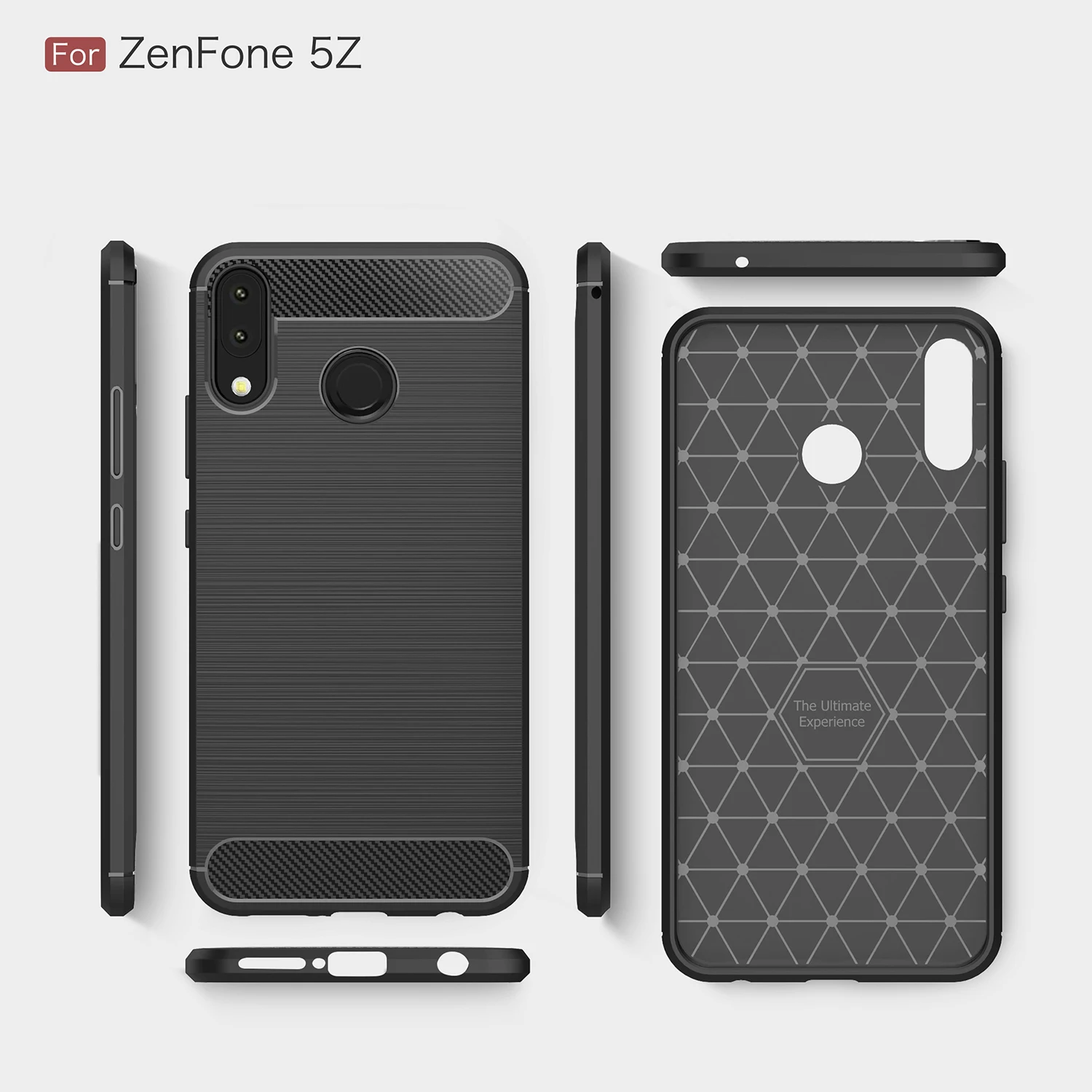 Карбоновый чехол Finber для Asus ZenFone 5 ZE620KL Силиконовый ТПУ с полным покрытием ASUS Zenfone
