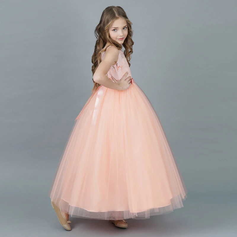 Летнее платье с цветочным узором для девочек; платье принцессы для маленьких девочек; одежда для свадебной вечеринки; одежда для дня рождения; одежда для маленьких детей