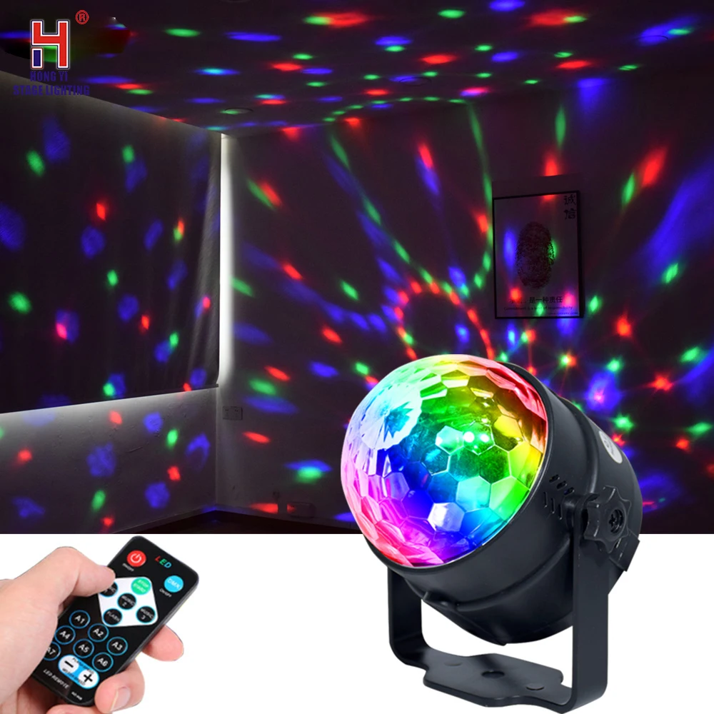 3 Вт Rgb Led хрустальный магический шар светодиодный светильник для дискотеки