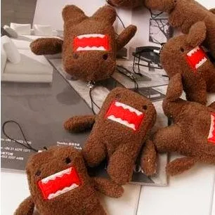 30 шт./партия, Плюшевые kawaii Japan Domo Kun, Очаровательные Брелки, игрушки для кулон с изображением детей, брелоки для сумки для мобильных детей, игрушки, куклы