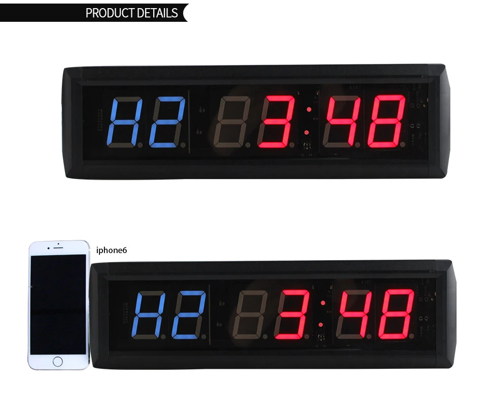 [Ganxin] 1," светодиодный цифровой спортивный таймер для кроссфита удобный и простой в использовании секундомер