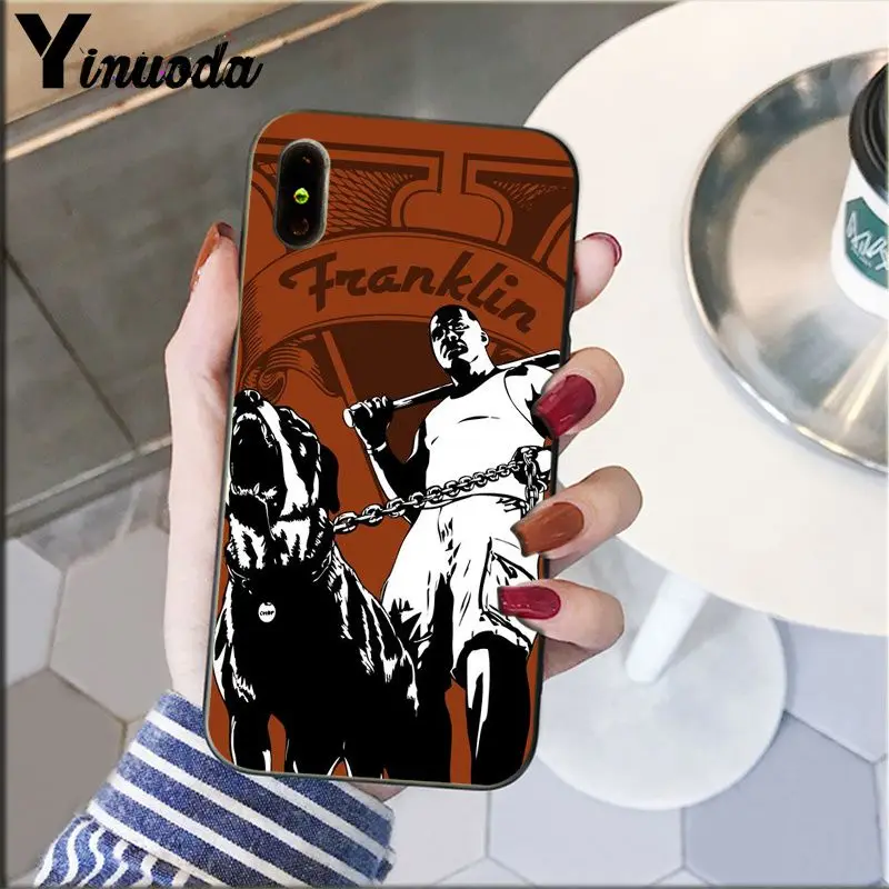 Yinuoda rockstar gta 5 Grand Theft Мягкий силиконовый чехол для телефона из ТПУ для iPhone 8 7 6 6S Plus 5 5S SE XR X XS MAX Coque Shell