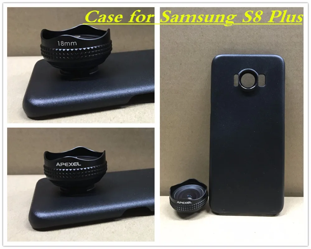 Apexel объектив 18 мм HD широкоугольный оптический Pro объектив камеры мобильного телефона комплект 0.6X для samsung galaxy s8 plus S7 S6 и телефона 18 мм