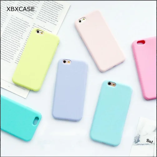 

TPU Silicone Frosted Matte Case for iPhone 7 7 Plus 8 8 plus X Case Multi color Cover
