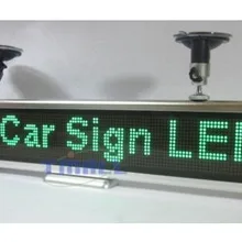 Зеленый автомобиль программируемый светодиодный прокручивающееся сообщение рекламный щит 2" x 4"