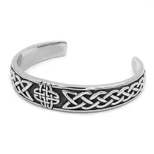 Fashion Celtic Knot Bracelet Stainless Steel Jewelry Claddagh Style Silver Motor Biker Bangle for Women Men Wholesale SJB0300
