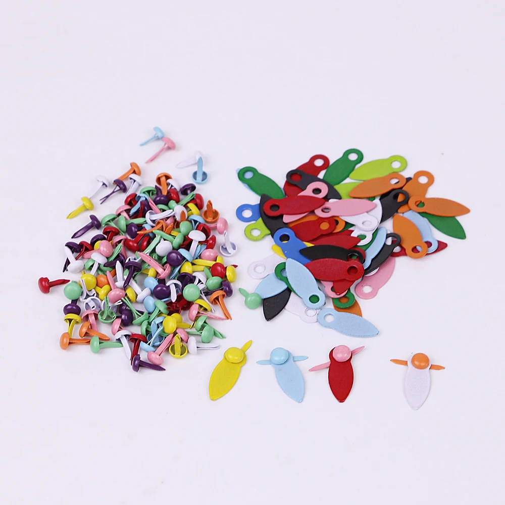 Metal Brads Picture Frame Turn Button 300pcs/lot Colorful Scrapbooking Brads With Photo Frame Rotate Lock
