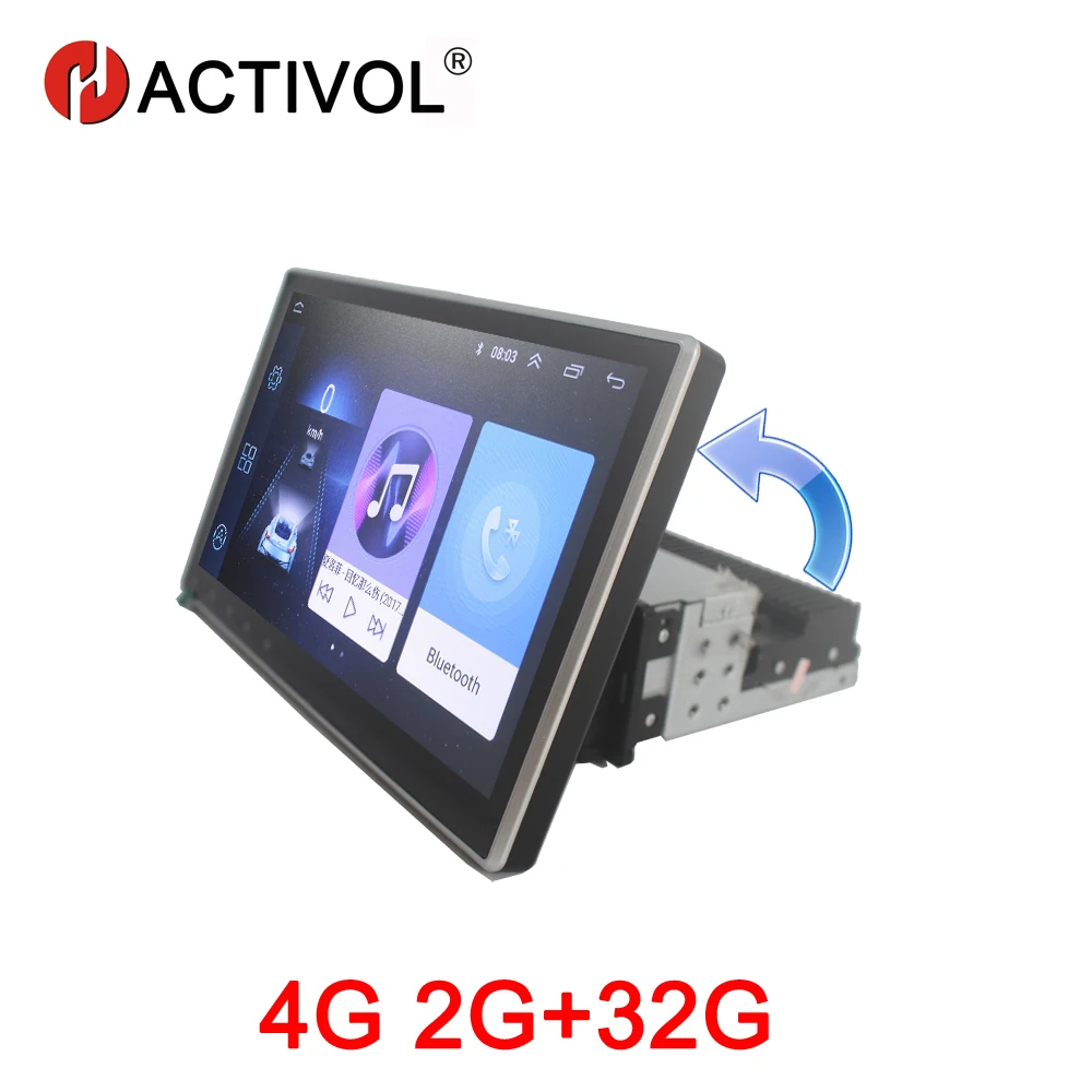 HACTIVOL Вращающийся 2G+ 32G Android 8,1 Автомагнитола стерео для универсального автомобиля dvd-плеер gps навигация bluetooth wifi Автомобильный аксессуар