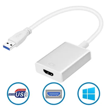

Double YI USB3.0 HDMI Multi Monitor Display HDTV Adaptor USB 3.0 to HDMI 1080P Adapter Cable Converter For Windows 7/8/10