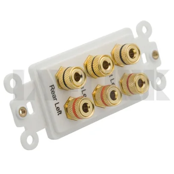 

6 ports speaker banana sound box Wall plate support free design