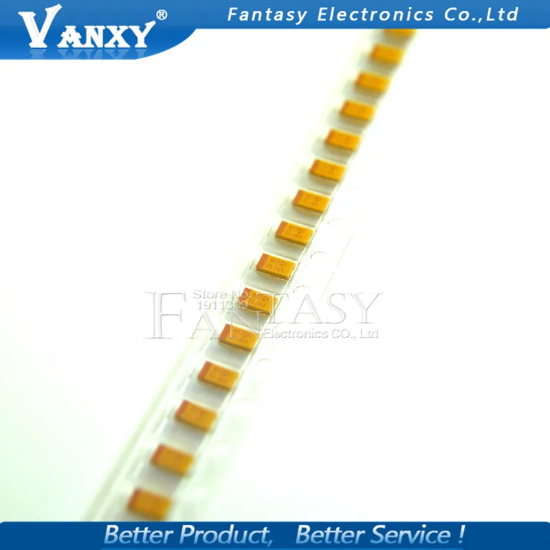 10pcs smd capacitor tantalum capacitor A 3216 100uF 6.3V 6V3 107 107J SMD tantalum capacitor