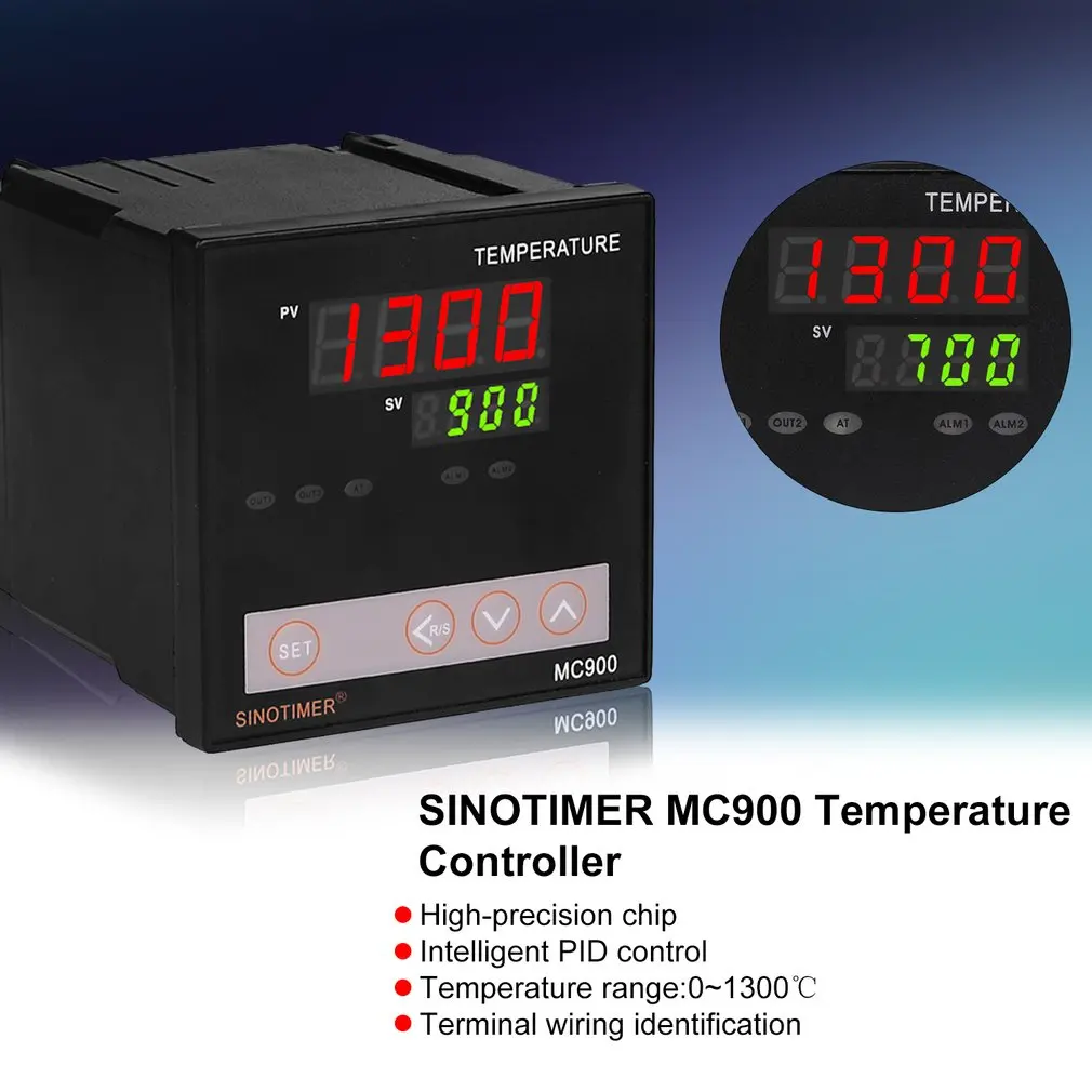SINOTIMER Универсальный вход PID регулятор температуры датчик термостата K термопары