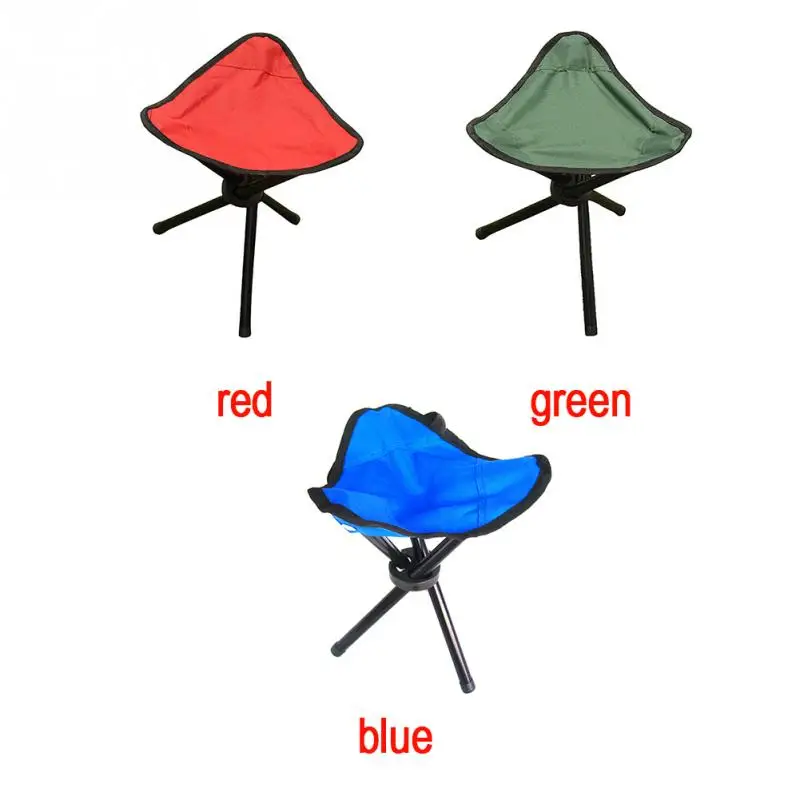 

Small three-legged folding chair beach fishing stool outdoor park chair For Outdoor Camping