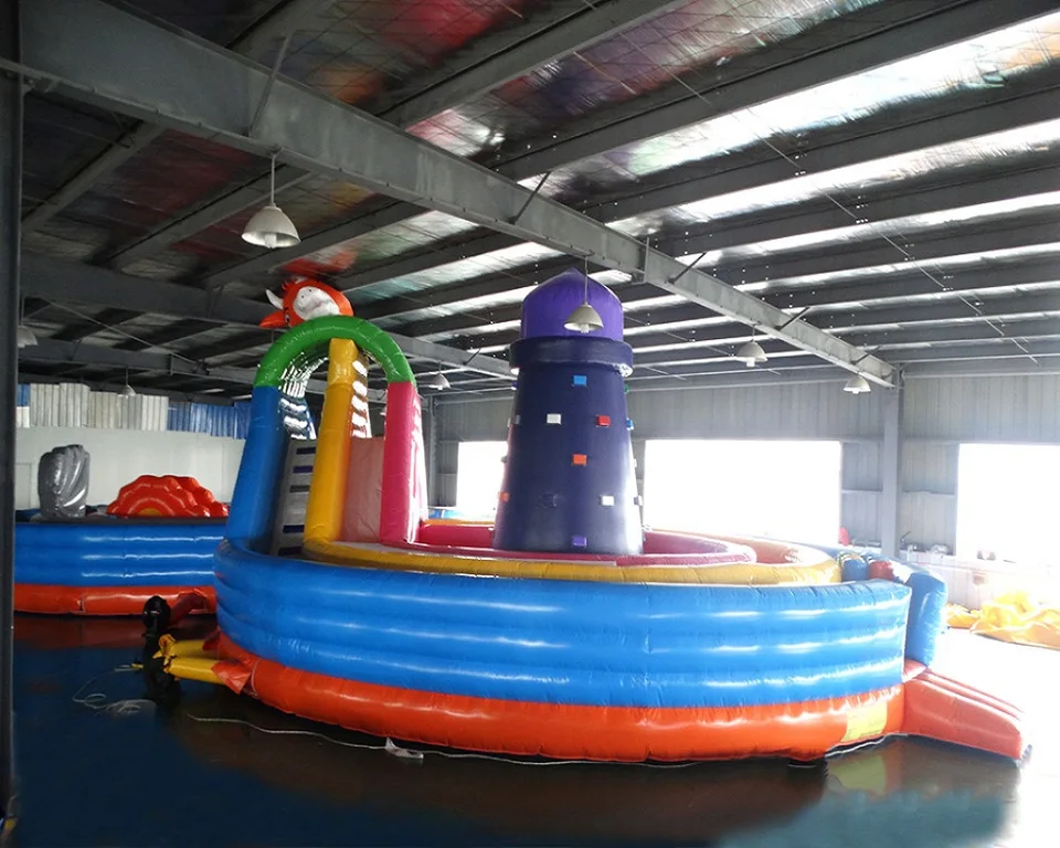 Outdoor Commercial Jumping Bed Large Water Slide Inflatable