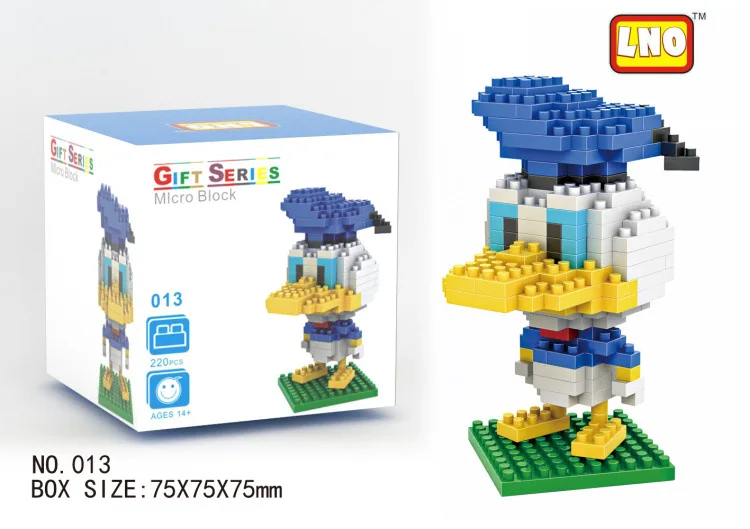 bojoy Building Blocks Mickey Minnie Duck Family Japanese Cartoon Anime Figures Toys Diamond Bricks Diy Kid Model lego (2)