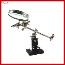 Новая подставка для паяльника с третьей рукой, помощь в зажиме, лупа увеличительное стекло с дополнительными зажимами, держатель для станции