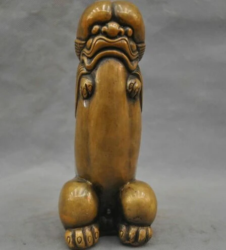 

Chinese Bronze Statue Swagger before others Lion D0317