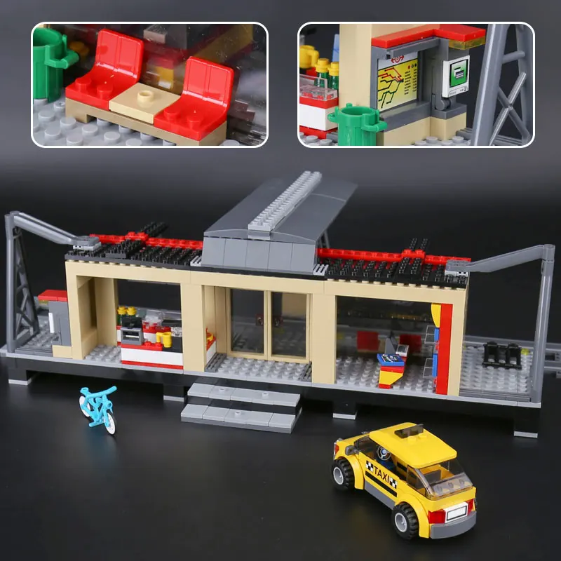 IN-STOCK-Lepin-02015-City-Trains-Train-Station-with-Rail-track-Taxi-456Pcs-Building-Block-Set (1)