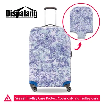 

Dispalang waterproof elastic luggage protective cover for 18 to 30inch trolley suitcase 3D printing marble anti-dust rain covers