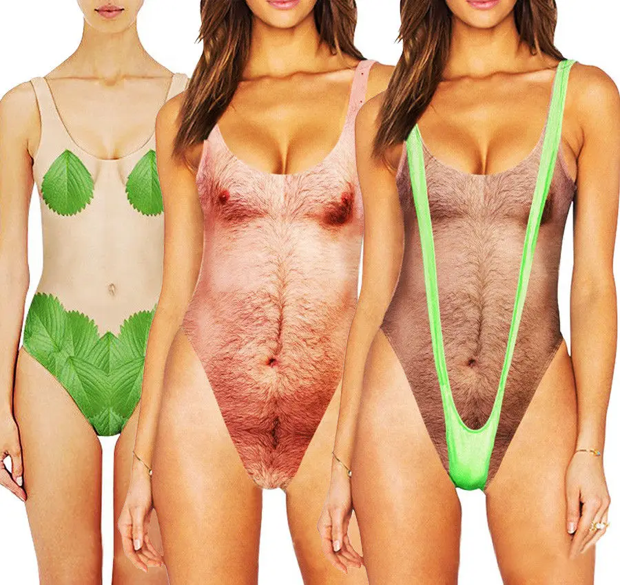 Brand New Ladies Funny Swimsuit Nake Print One Piece Hairy Man Sexy Woman Summer Swimwear Bathing Spoof Triangle Soft Swim Wear In Body Suits From Sports Brand New Ladies Funny Swimsuit Nake Print One Piece Hairy Man Sexy Woman Summer Swimwear Bathing Spoof Triangle Soft Swim Wear In Body Suits From Sports