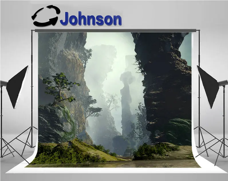 rocky mountain Landscape Rocky Formations Cloudy photo backdrop Vinyl cloth High quality Computer print wall background | Электроника