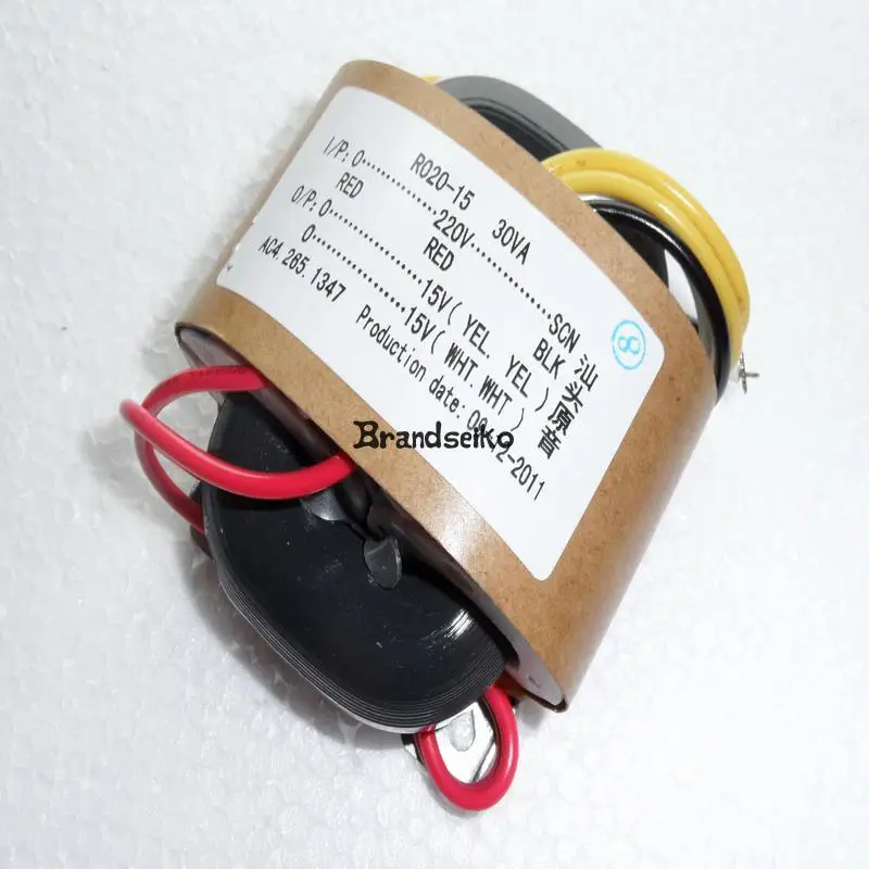 

R Type Power Transformer 30w Double 15v+ Single 9v Cow Sound Copper Wire 115v-230v