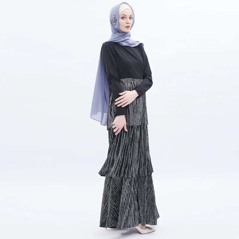 Элегантное мусульманское плиссированное платье в этническом стиле Макси кардиган-кимоно длинные халаты Jubah Ближний Восток Eid Рамадан