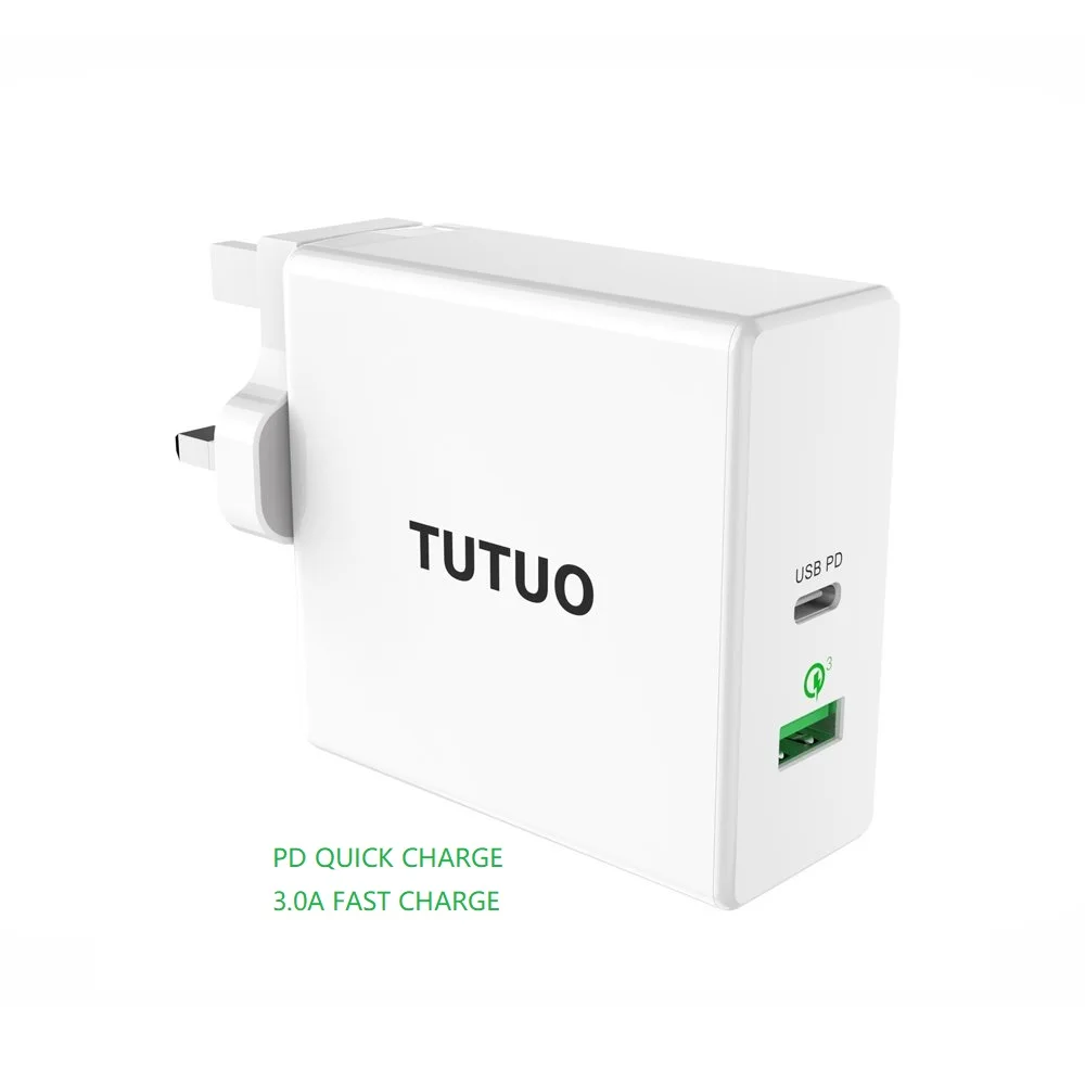 

Type C PD Adapter 60W Fast USB Charger EU US UK Mobile Phone Fast Charging USB for MacBook iPhone XS Max Samsung Xiaomi Huawei