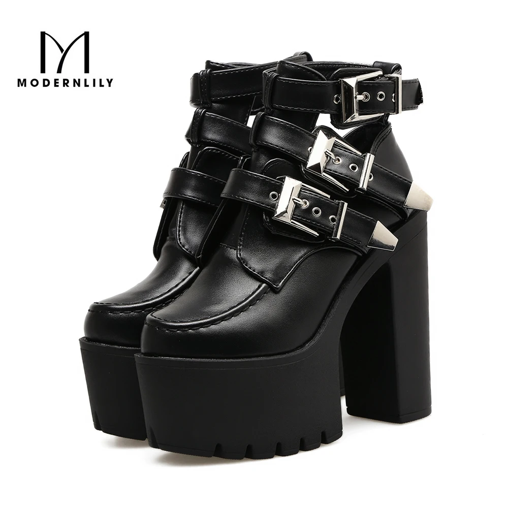 platform ankle boots goth