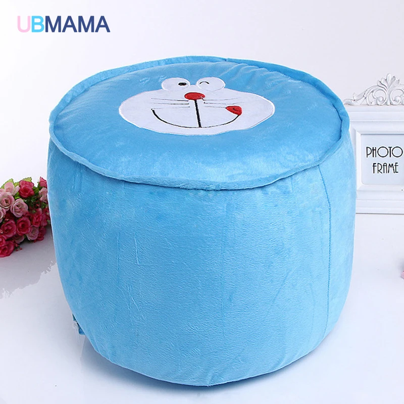 

2016 children's cartoon plush inflatable stool environmental PVC bladder plush inflatable sofa