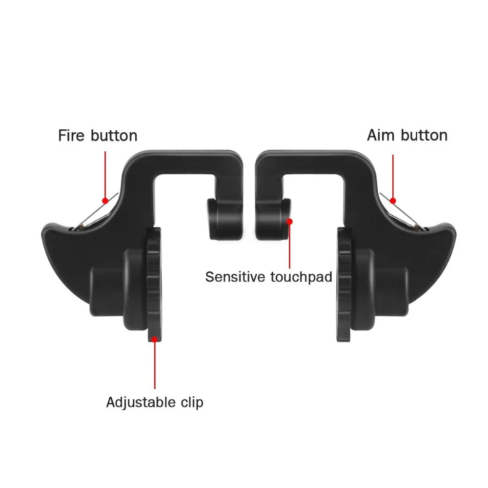 Yoteen PUBG Mobile Phone Trigger Physical Joystick Fire Button Aim Key L1 R1 Trigger 1 Pair for Android iOS Shooting Game Yoteen PUBG Mobile Phone Trigger Physical Joystick Fire Button Aim Key L1 R1 Trigger 1 Pair for Android iOS Shooting Game
