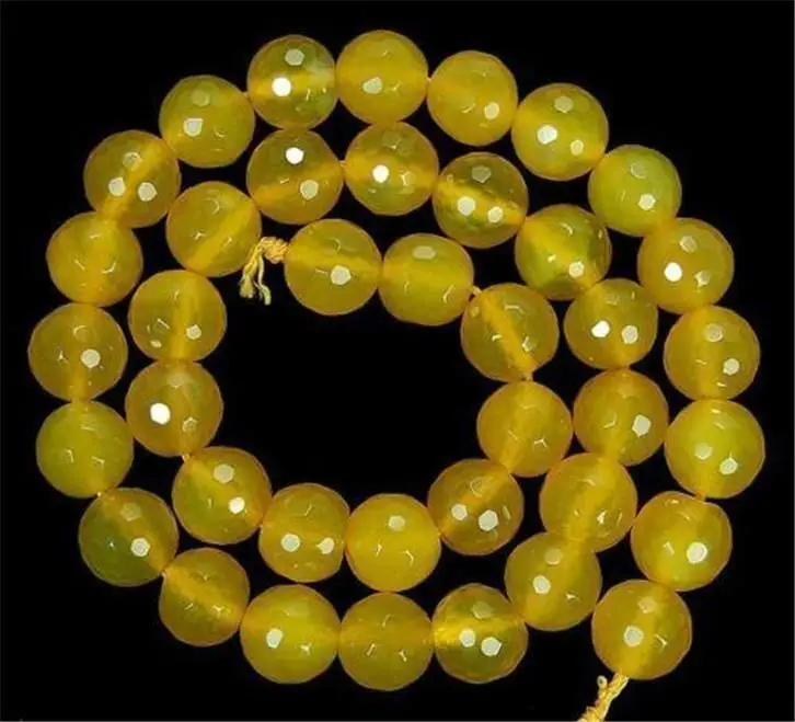 6mm Faceted South American Yellow Topaz Round Beads 15&quot #@ | Украшения и аксессуары